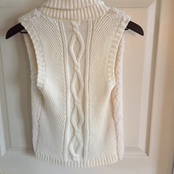 Faux Shearling Knit Vest Dakini Girls M 10 - Picture 2 of 8